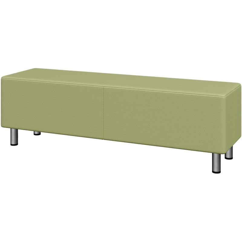 Изображение товара Банкетка трехместная Юнит-Док U-b2 светло-зеленая из искусственной кожи