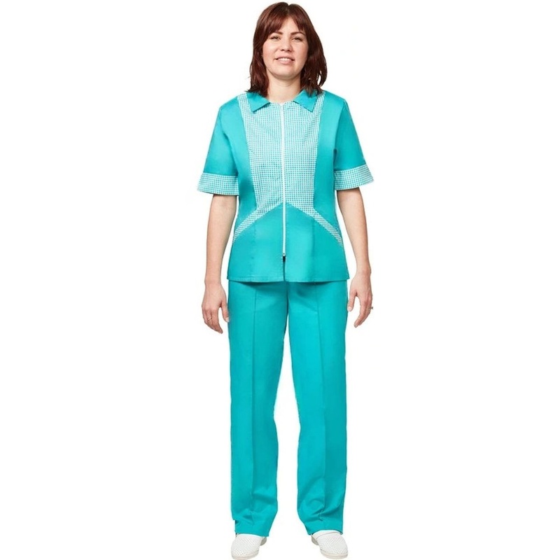 Изображение товара Костюм для горничных и уборщиц у10-КБР бирюзовый (размер 44-46, рост 170-176)