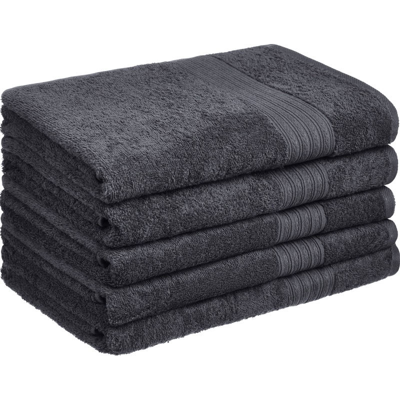 Изображение товара Махровое банное полотенце Luscan 70х140 см комплект 5 штук серое