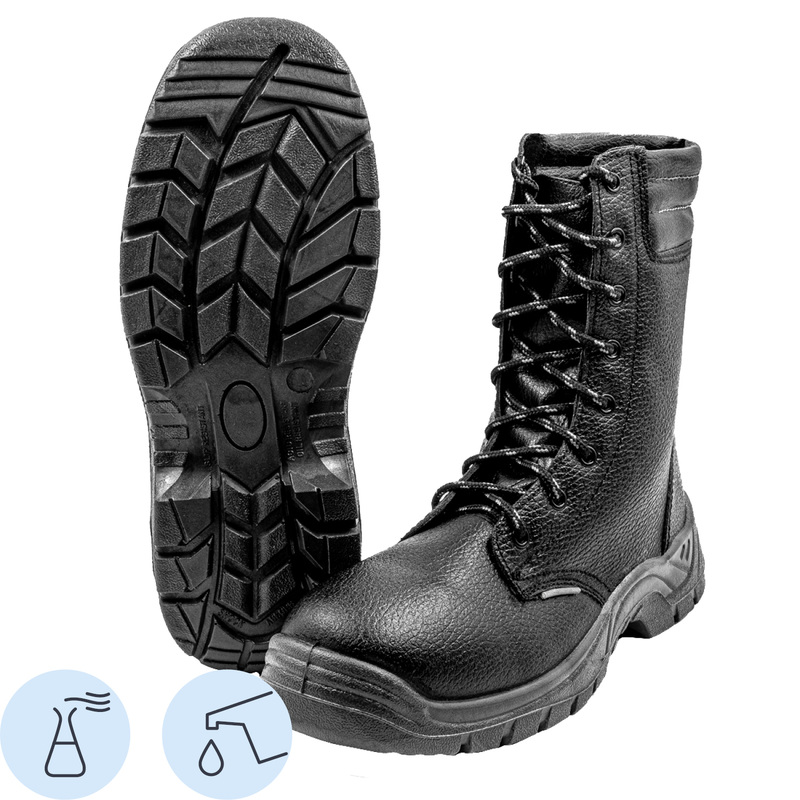 Изображение товара Рабочие высокие ботинки Baltsafety 3219 из натуральной кожи черные, размер 40