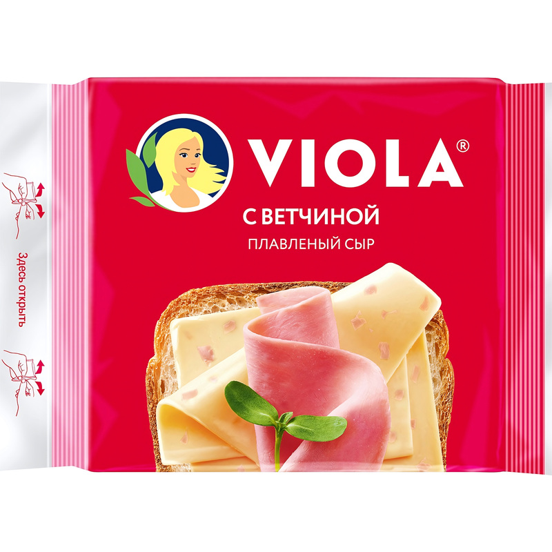Изображение товара Сыр плавленый Viola с ветчиной 45% 140 г