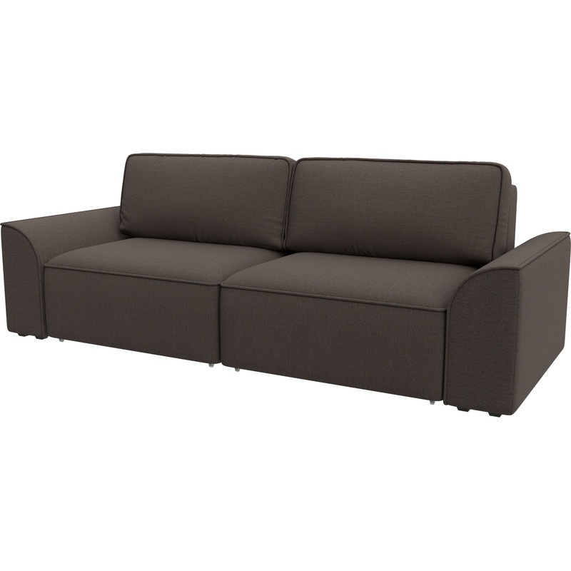 Изображение товара Диван-кровать трёхместный Комфорт Лига-048 НПБ коричневый рогожка