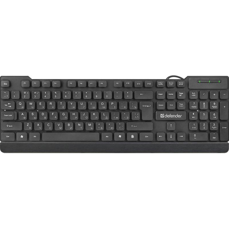 Изображение товара Клавиатура проводная Defender Element HB-190 USB мембранная черная