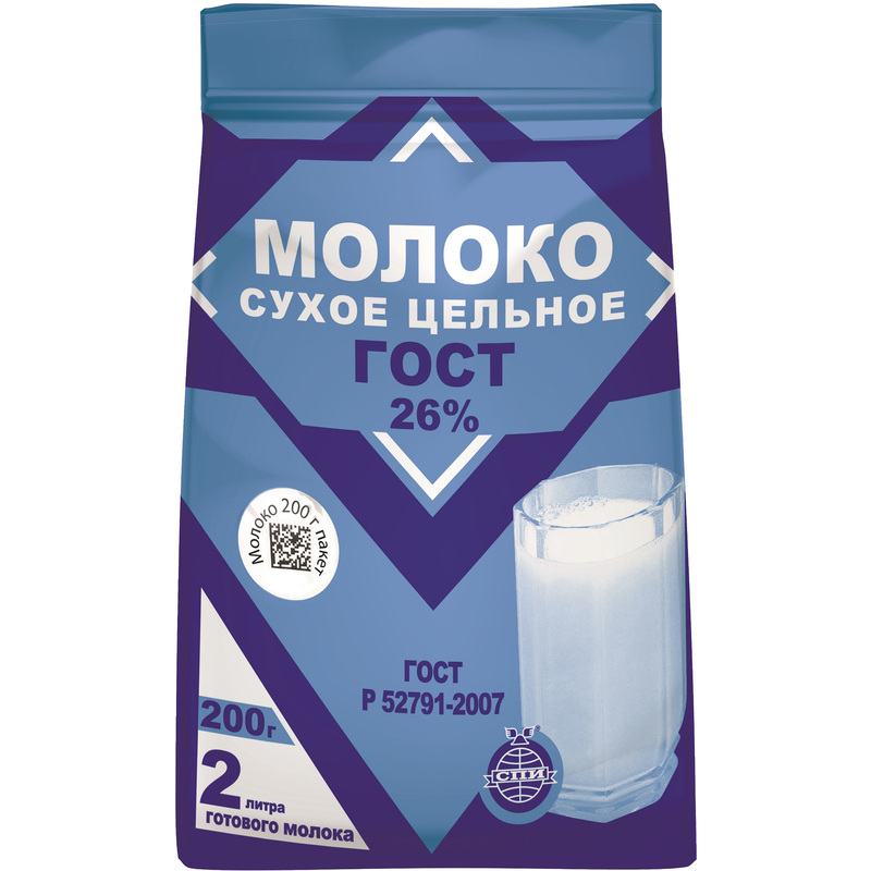 Изображение товара Сухое молоко Си-Продукт 26% 200 г натуральный продукт для кулинарии