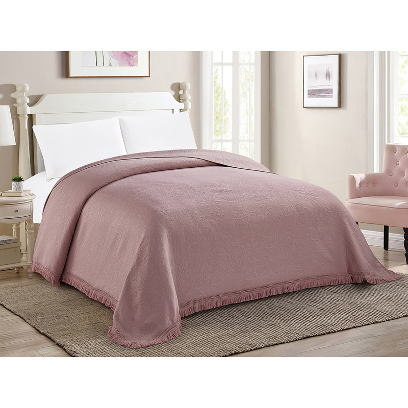 Изображение товара Покрывало Cleo Bosqua полиэстер хлопок 220x240 см розовое для дома