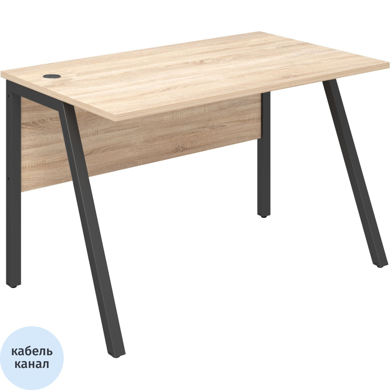 Изображение товара Стол прямой Рондо (дуб альпийский/антрацит, 1180х750х750 мм)