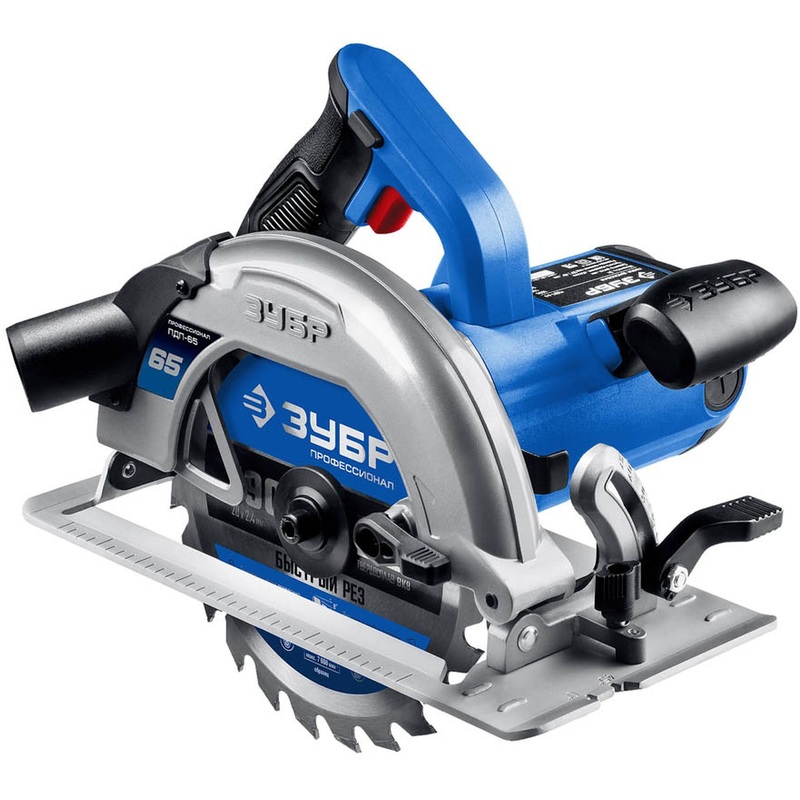 Изображение товара Пила циркулярная Зубр ПД-65 бытовая ручная от сети 190 мм мощность 1600 Вт
