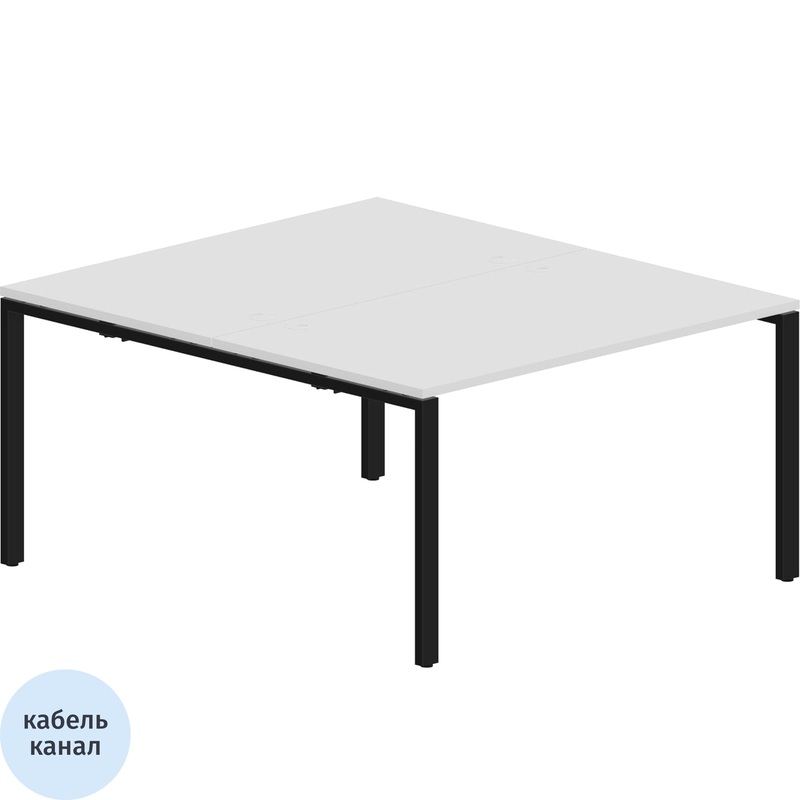 Изображение товара Стол прямой Strike белый или чёрный 1380х1566х750 мм для офиса и рабочей зоны