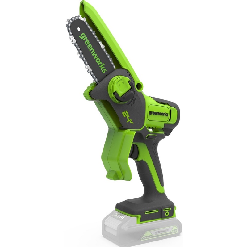 Изображение товара Аккумуляторная цепная пила Greenworks G24MCS10 24V, без АКБ и ЗУ компактная