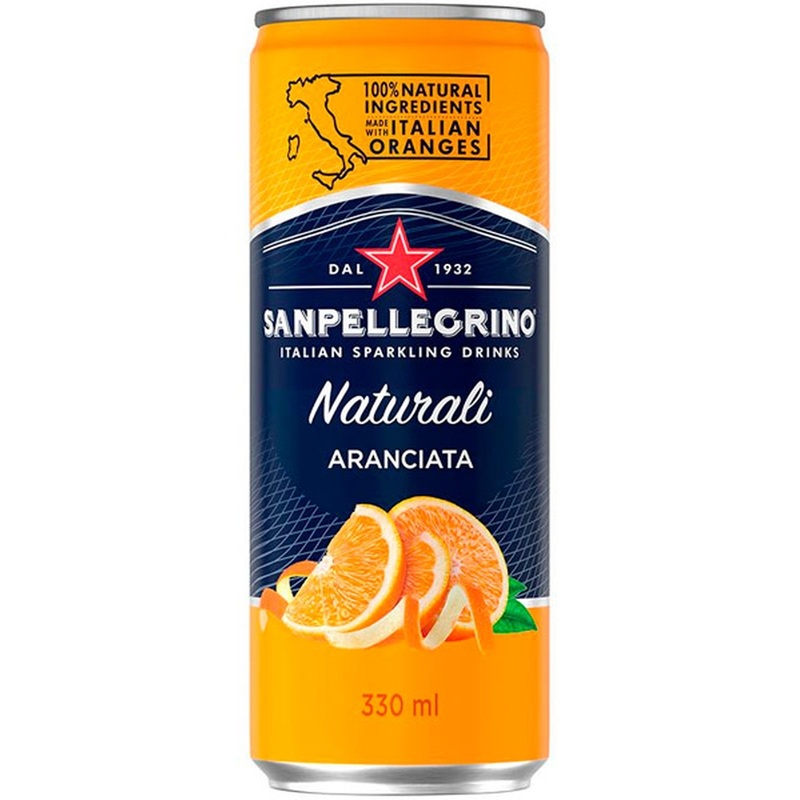 Изображение товара Напиток среднегазированный S. Pellegrino Naturali апельсин 0.33 л