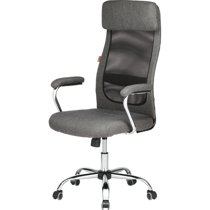 Изображение товара Кресло для руководителя Easy Chair 591 TC серое чёрное сетка ткань металл