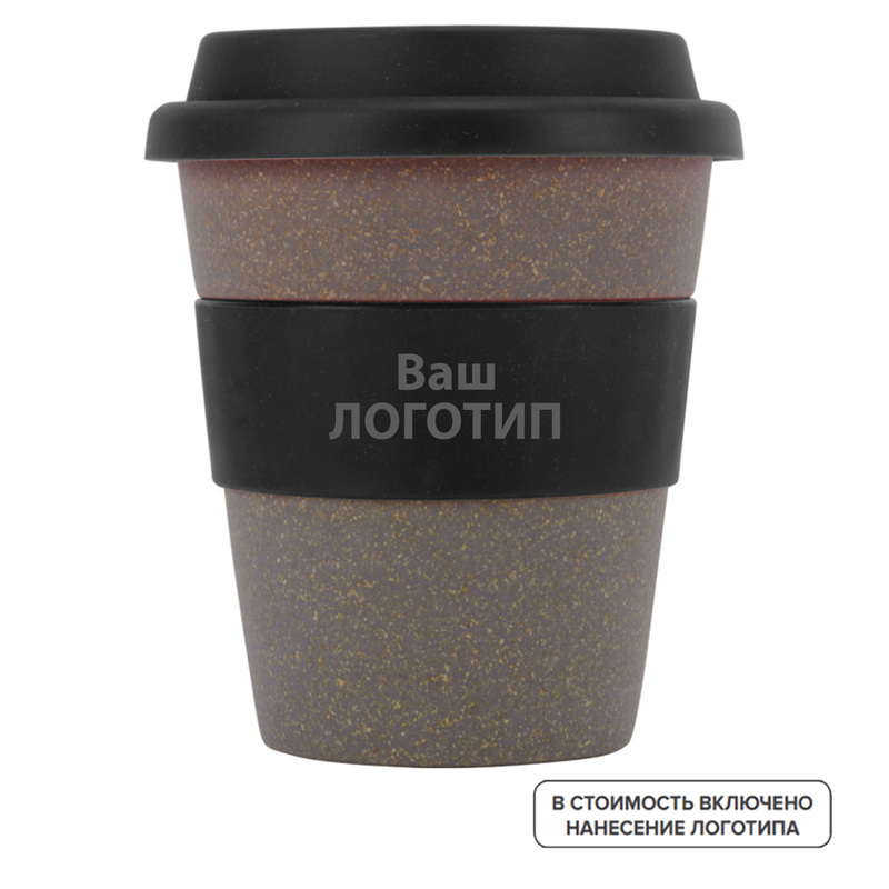 Изображение товара Стакан Cafe бамбук/полипропилен 350 мл с индивидуальной гравировкой (873417, 60 штук в упаковке)