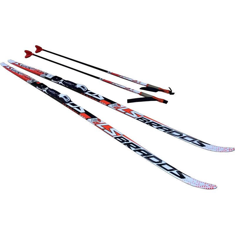 Изображение товара Лыжный комплект STC Step Brados LS 175 см красный для беговых лыж