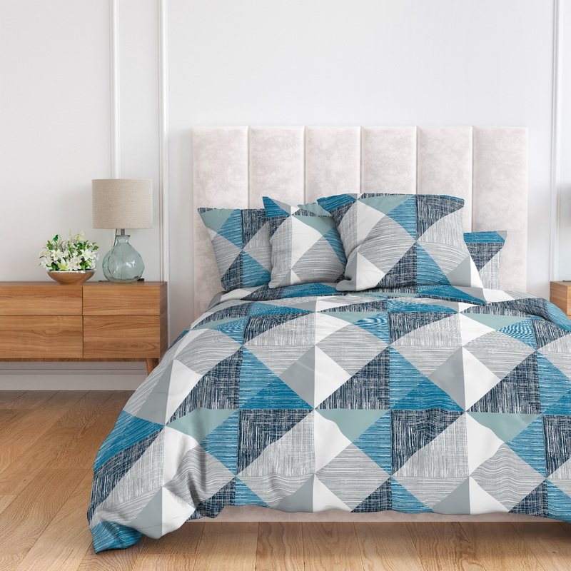 Изображение товара Постельное бельё Спал Спалыч Макона 1,5-спальное бязь серо-синий