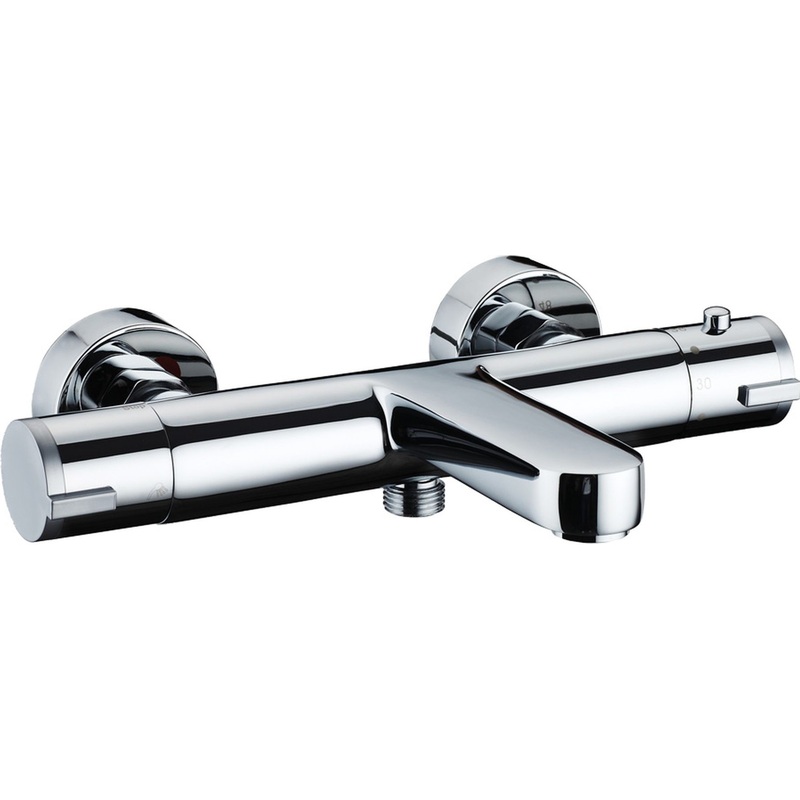 Изображение товара Смеситель для ванны Termo с термостатом и никель-хромовым покрытием