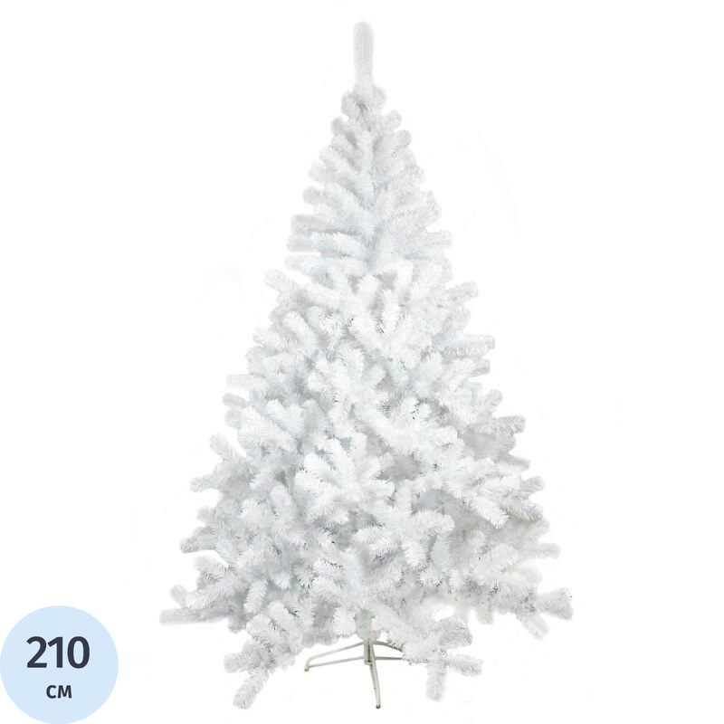 Изображение товара Искусственная елка Morozco Метелица 2.1 м белая с пушистой хвоей и шарнирным креплением веток