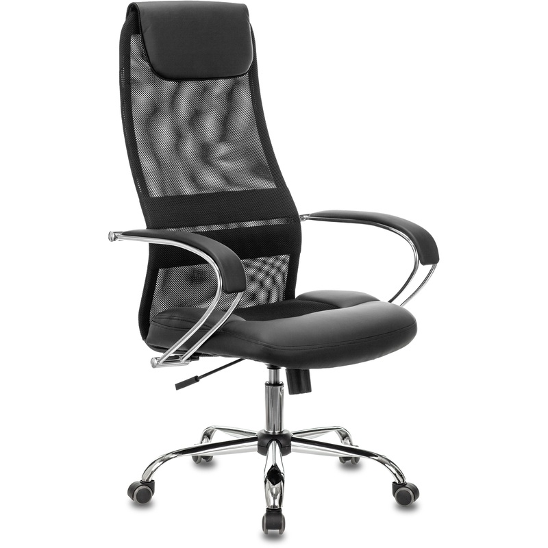 Изображение товара Кресло для руководителя Бюрократ CH-608SL чёрное (искусственная кожа/сетка/ткань, металл)