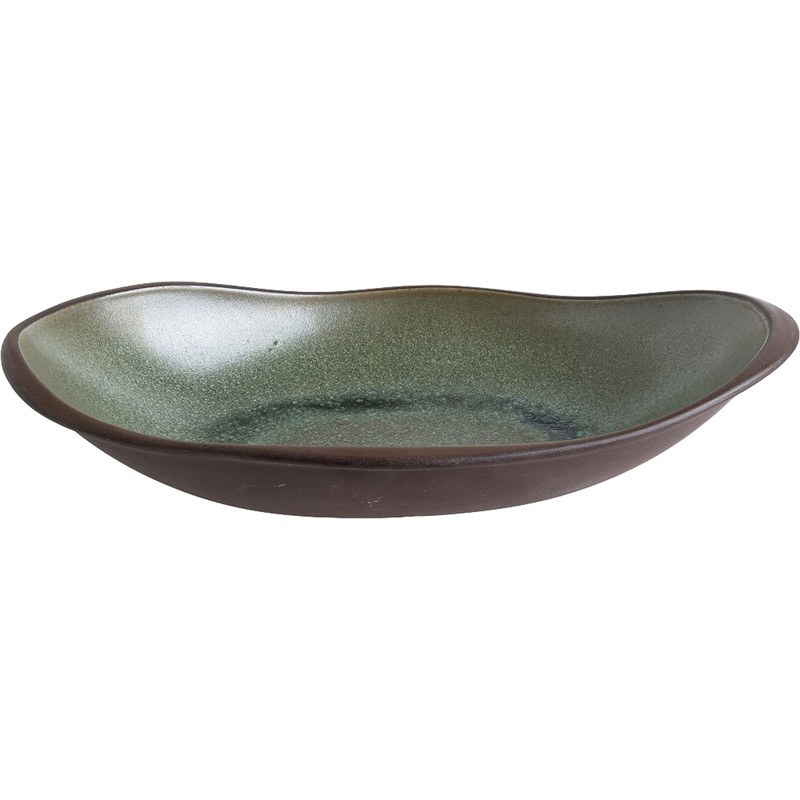 Изображение товара Блюдо фарфоровое Bonna Лагун Олив 27.5x17.5 см овальное оливковое