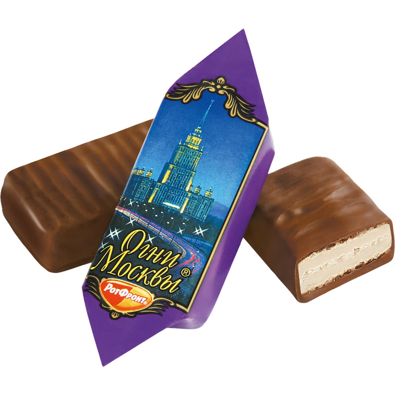 Изображение товара Шоколадные конфеты Огни Москвы 5 кг с пралине и вафлями