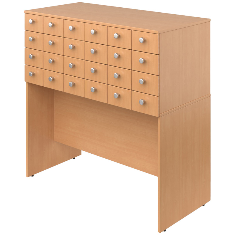 Изображение товара Картотека бук 1050х480х1150 мм на 24 ящика для хранения документов