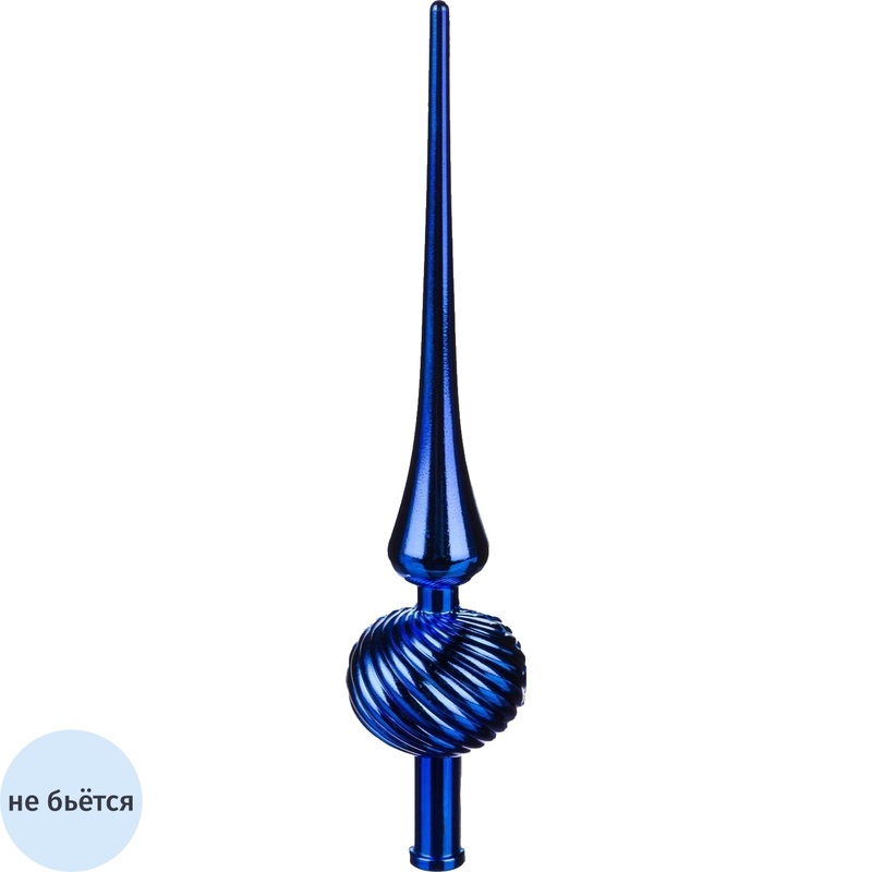 Изображение товара Верхушка на ёлку Зимнее волшебство Классика полосы 25 см синий