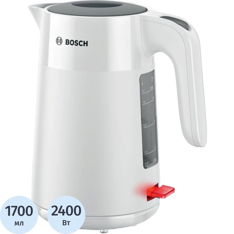 Изображение товара Электрический чайник Bosch TWK 2M161 белый мощность 2400 Вт