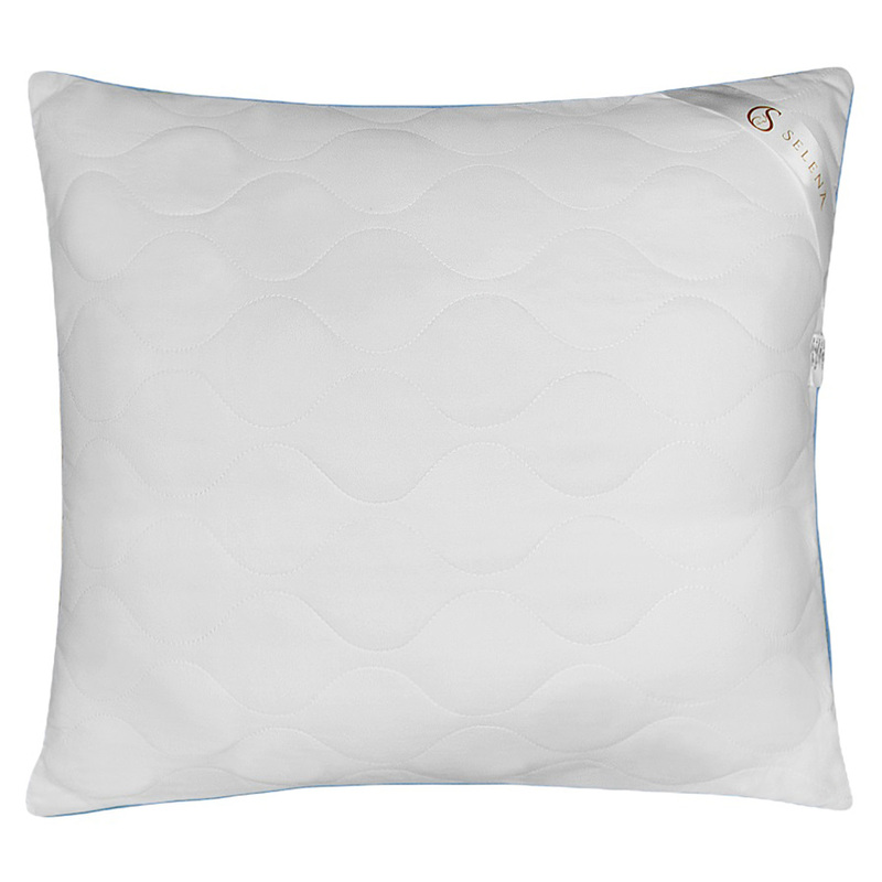 Изображение товара Подушка Selena Breeze 70x70 см искусственный лебяжий пух микрофибра для сна гостиниц и отелей