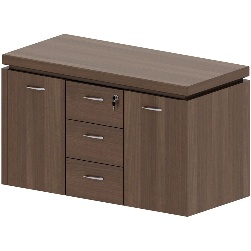 Изображение товара Тумба приставная Milan орех 1140x528x650 мм 3 ящика