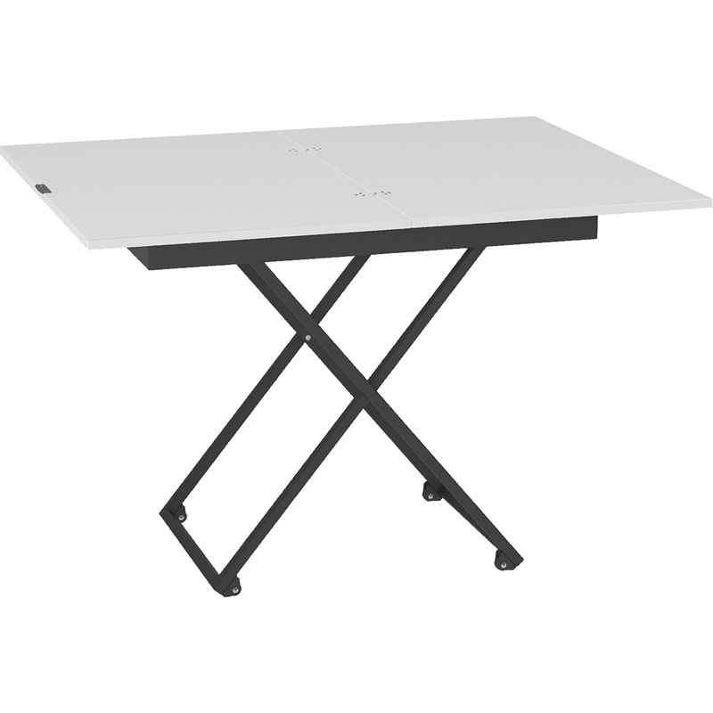 Изображение товара Универсальный раскладной стол Калифорния Андрэ Loft белый/черный 1100х850х725 мм