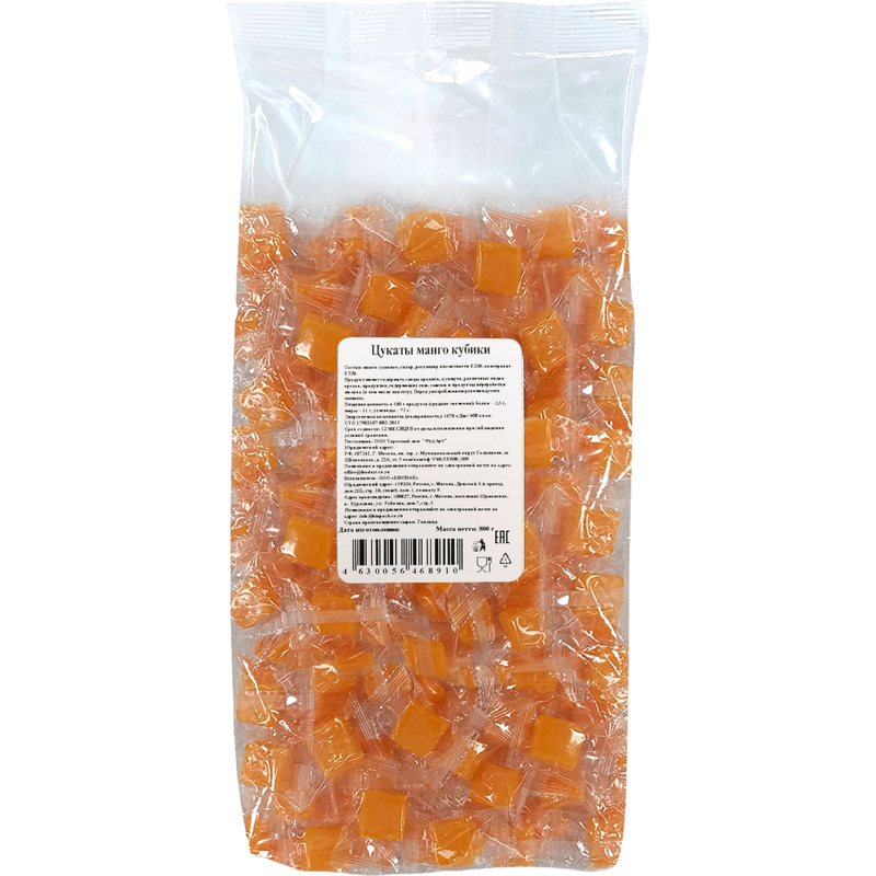 Изображение товара Сухофрукты манго кубики 800 г - вкусное лакомство из Таиланда