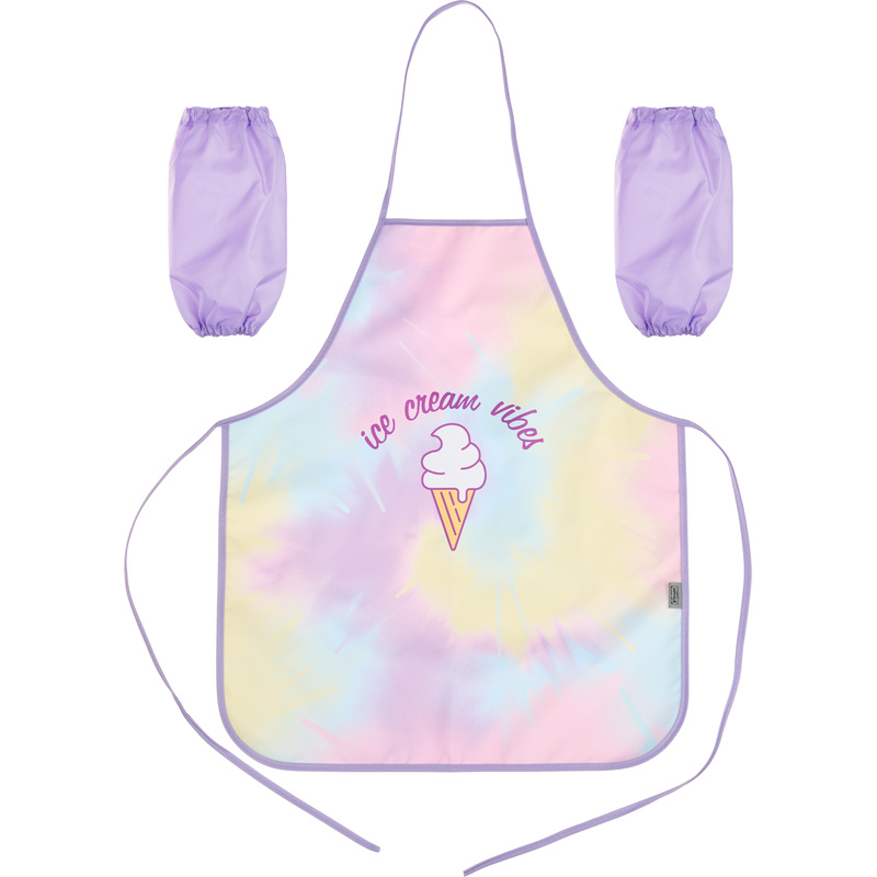 Изображение товара Фартук для труда Комус Класс (№1 School) Enjoy сиреневый с нарукавниками