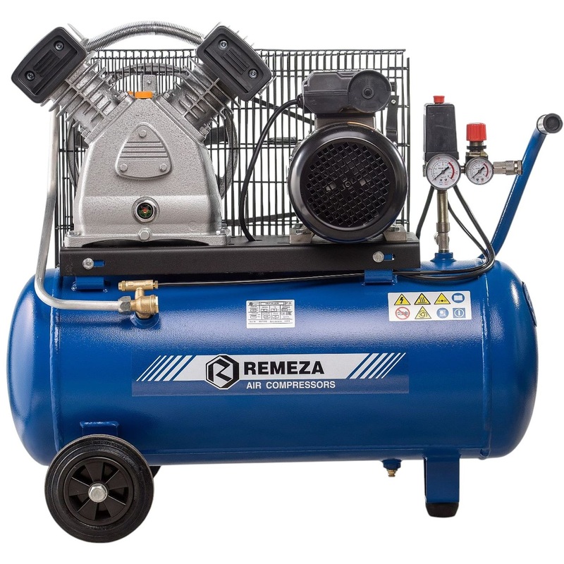 Изображение товара Компрессор ременной Remeza СБ4/С-50LB 30A 50л 2 цилиндра мощность 2200Вт