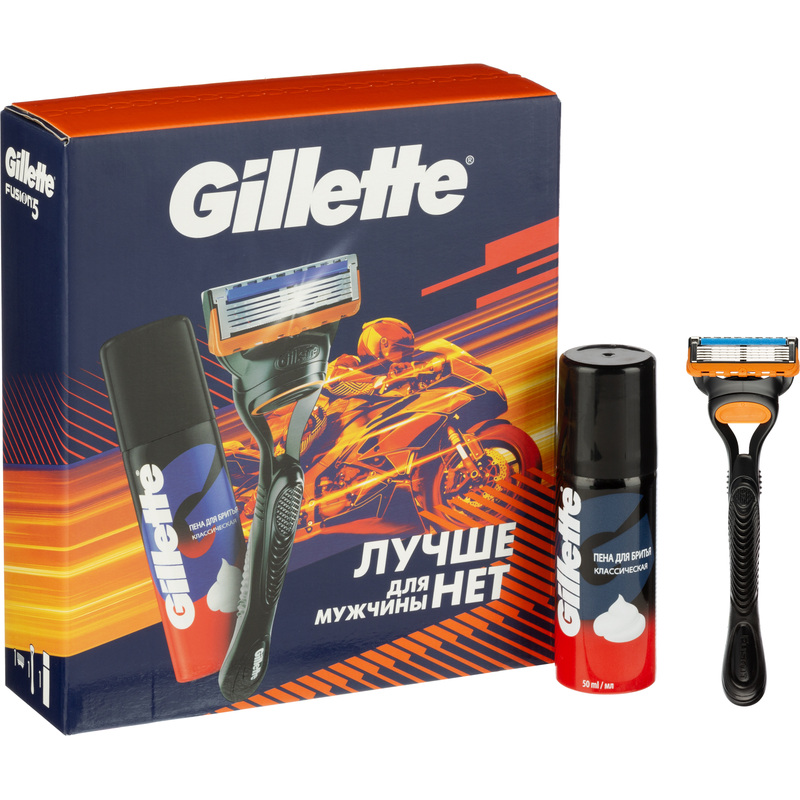 Изображение товара Подарочный набор косметики для мужчин Gillette с станком и пеной для бритья