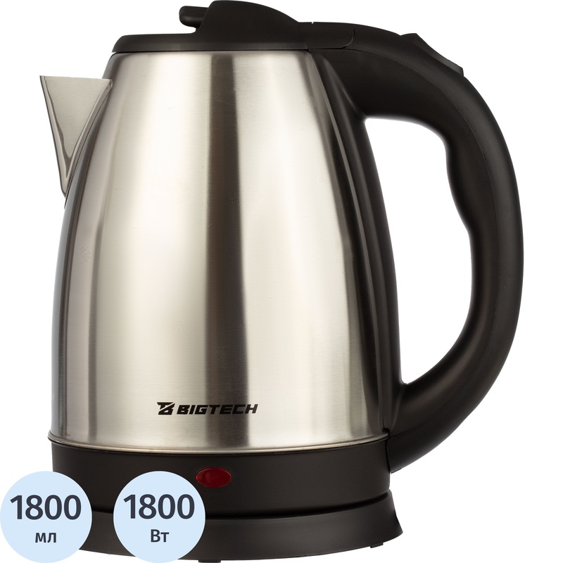 Изображение товара Электрический чайник BigTech EK201M серебристый 1800 мл