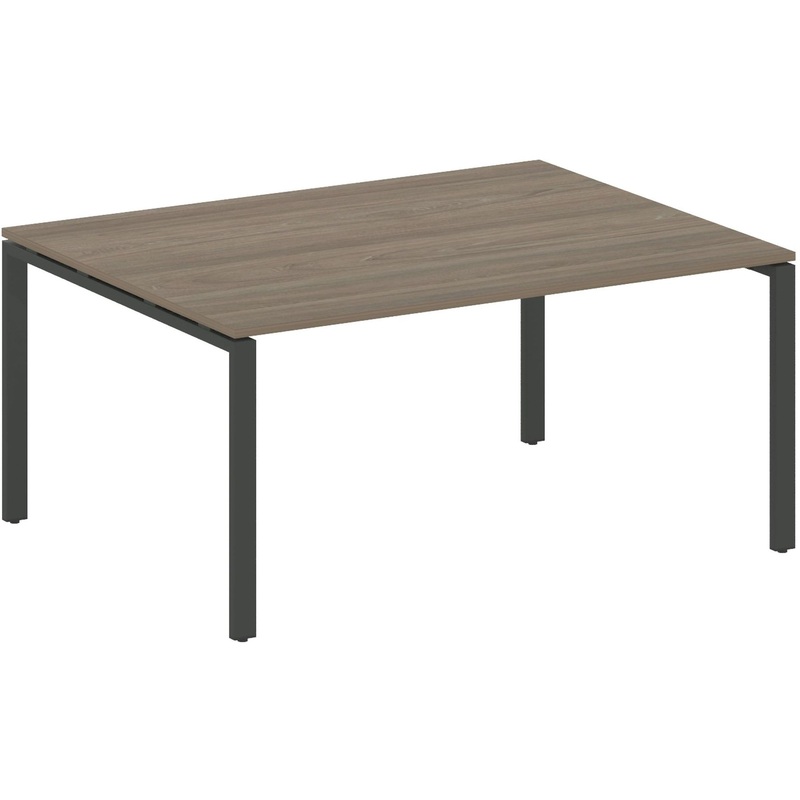 Изображение товара Уценка. Стол для переговоров Metal System Style БП.ПРГ-1.4 (вяз благородный/антрацит, 1600x1235x750 мм). уц_меб