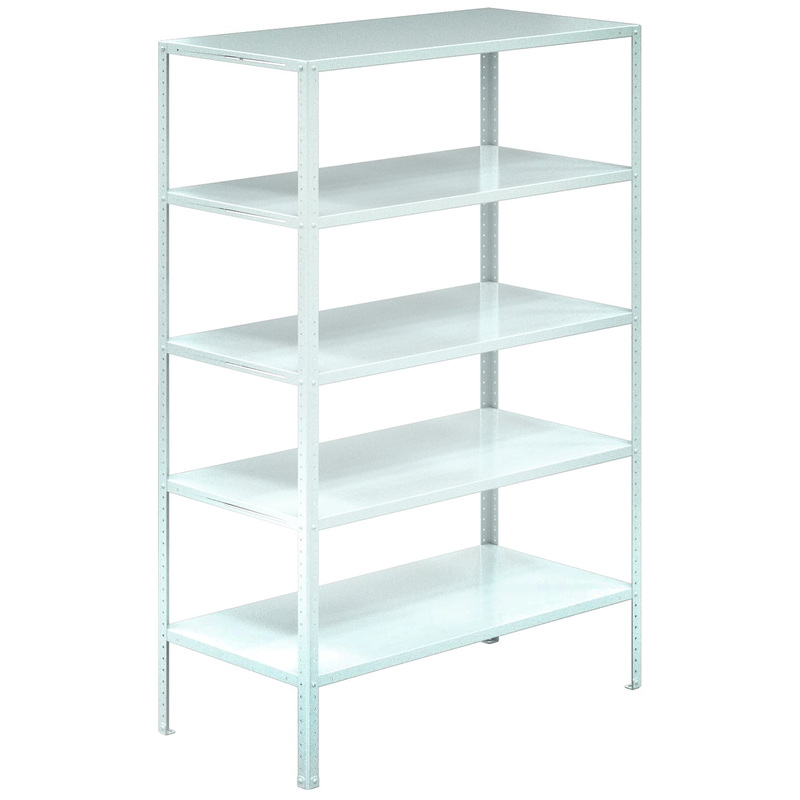 Изображение товара Медицинский стеллаж Сми МСК-811 5 полок из стали белый для хранения оборудования