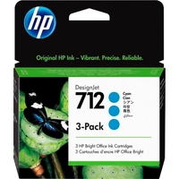 Картридж струйный HP 712 3ED77A голубой оригинальный (тройная упаковка)