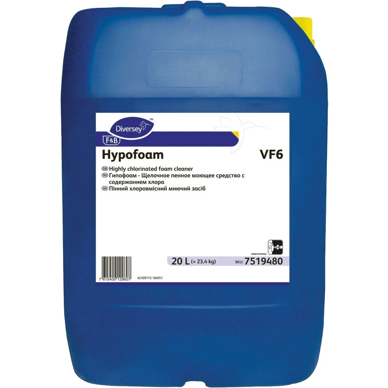 Изображение товара Средство моющее с содержанием хлора Diversey Hypofoam VF6 20 л