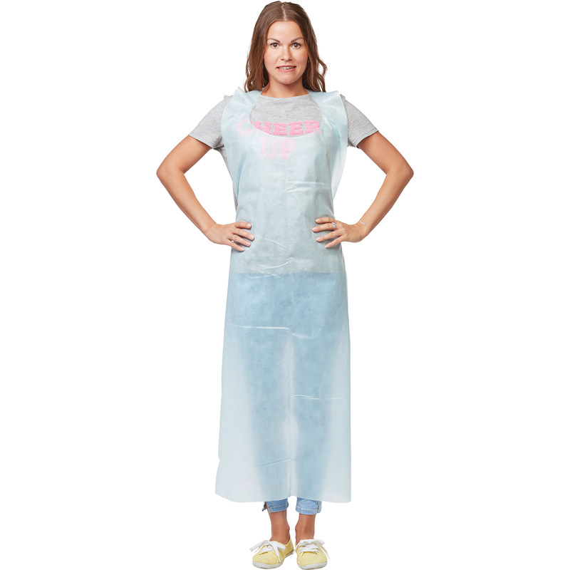 Изображение товара Фартук одноразовый Гекса 140x70 голубой 10 шт упаковка