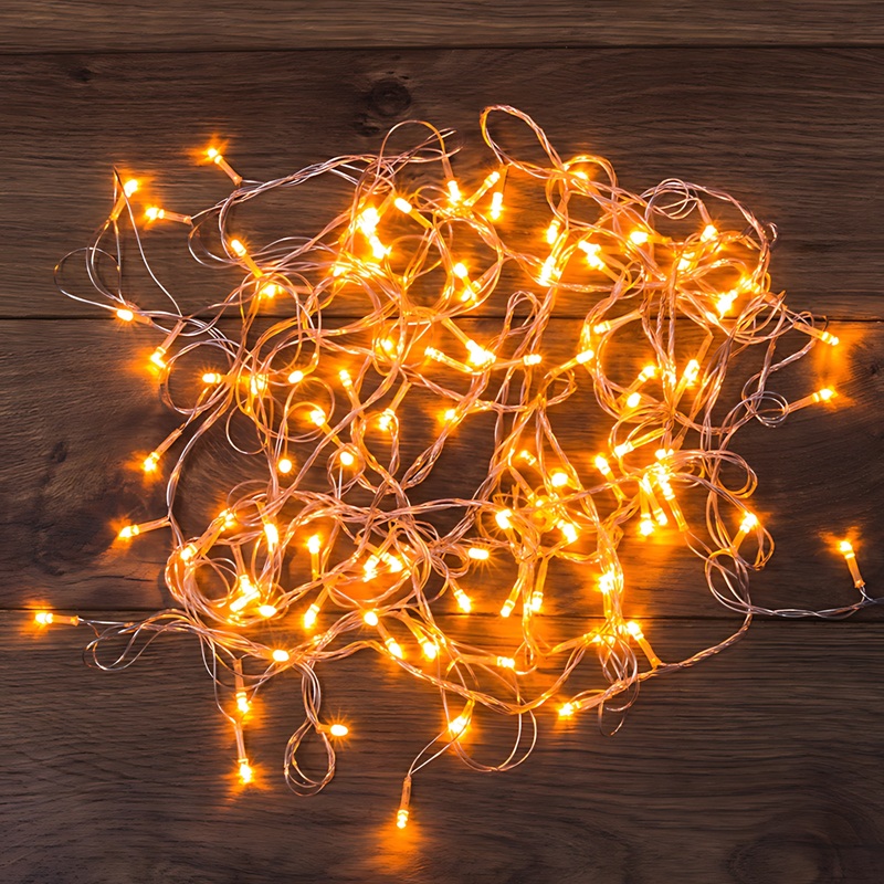 Изображение товара Гирлянда светодиодная линия теплый белый свет 100 светодиодов 10 м