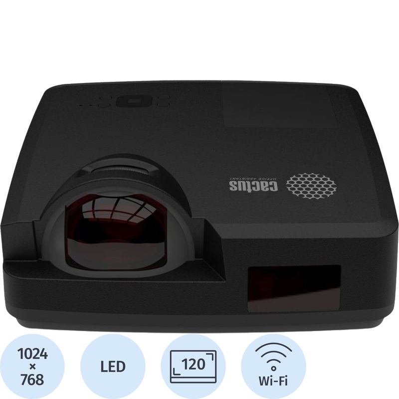 Изображение товара Проектор Cactus CS-V2.B для домашнего кинотеатра с 1080p 3LCD Wi-Fi Bluetooth