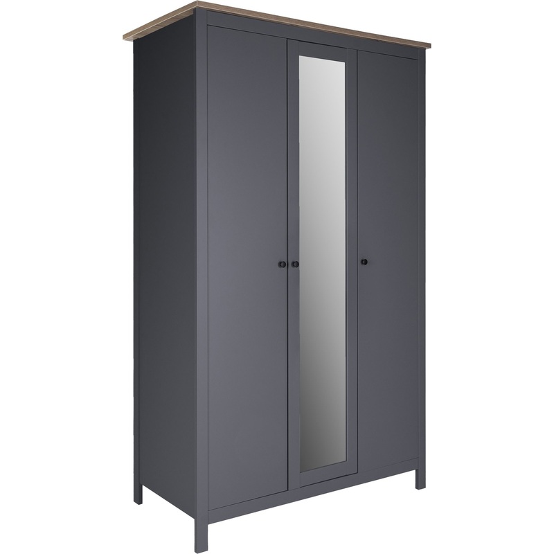 Изображение товара Шкаф для одежды ГУД ЛАКК ясень серый 1320х646х2155 мм с зеркалом