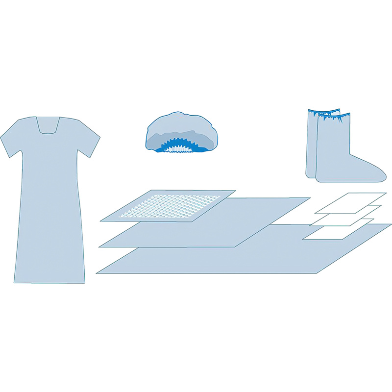 Изображение товара Комплект одноразового белья Гекса КБР-12 акушерский стерильный (7 предметов)