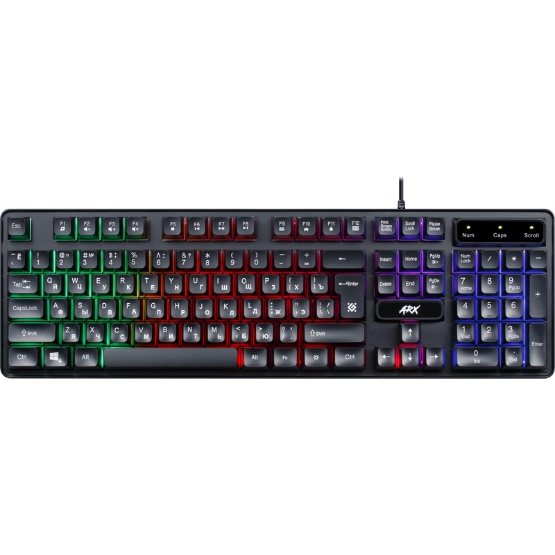 Изображение товара Клавиатура беспроводная Defender Arx GK-196L с RGB подсветкой