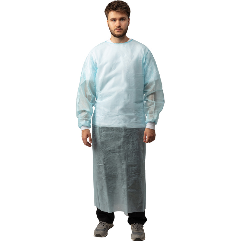 Изображение товара Халат одноразовый хирургический Инмедиз стерильный рукав-манжета размер 52-54 плотность 42 г/кв.м
