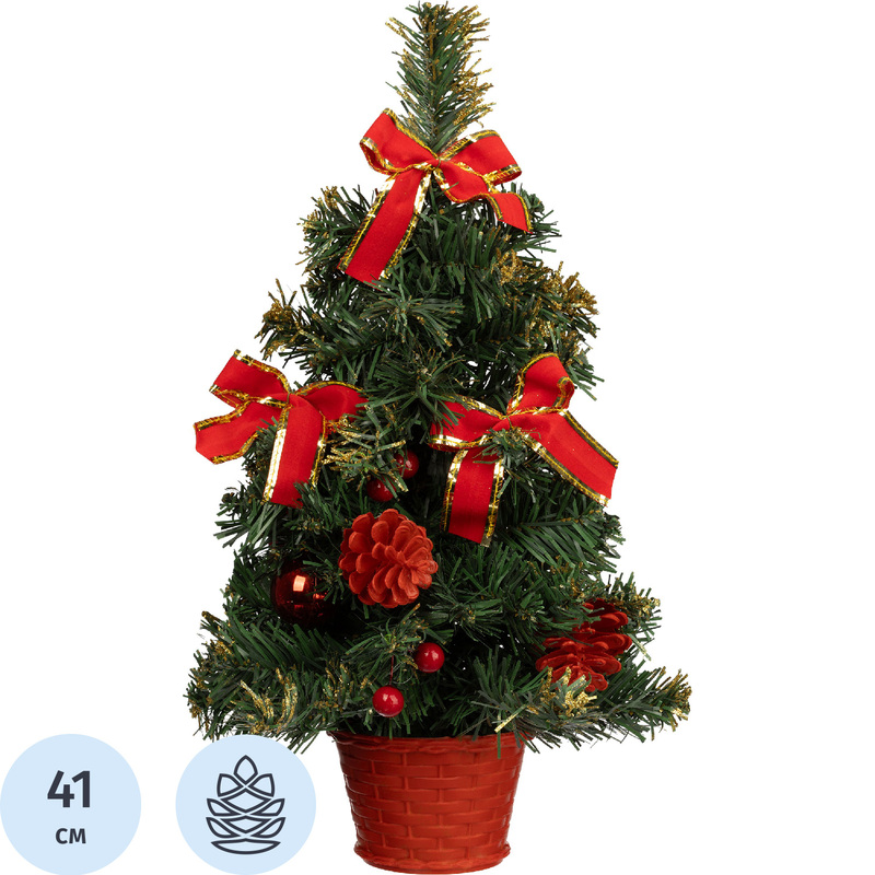 Изображение товара Искусственная новогодняя елка настольная с украшениями 41 см Remeco Collection