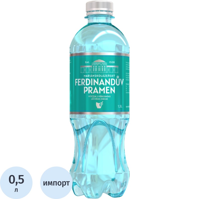 Изображение товара Минеральная вода Ferdinanduv Pramen с кремнием 0.5 л слабогазированная Чехия