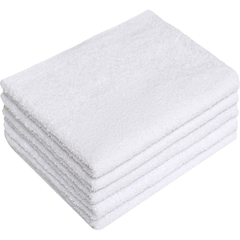 Изображение товара Махровые полотенца белого цвета набор 5 штук 40x70 см плотностью 440 г/кв.м