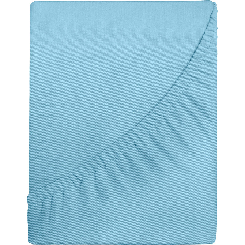 Изображение товара Простыня на резинке Verossa Aqua 200x200x30 см голубая сатиновая