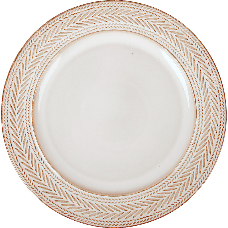 Изображение товара Обеденная керамическая тарелка Nouvelle Home Villatic 26.5 см, набор 4 шт, белая